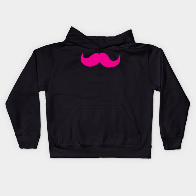 Pink Mustache Kids Hoodie by Kyle O'Briant